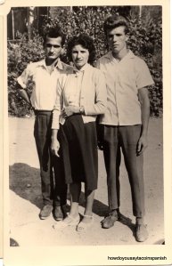 my father (left) and his friends before leaving for Italy